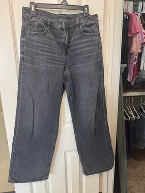 American eagle Black Wide-Leg Jeans - Classic Casual Fit